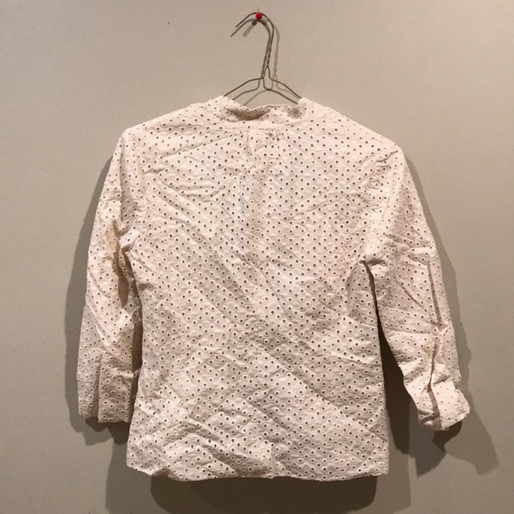 Tabitha Anthropologie eyelet Ruffle jacket size 0 - Picture 7 of 8
